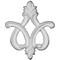 Ekena Millwork 3 3/8"W x 4 1/8"H x 1/2"P Fleur de Lis Onlay ONL03X04X01FL - alternate 1
